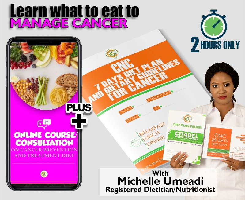 Cancer Cancer management Cancer diet Food for cancer cancer and food Medical Nutrition Therapy Dietitian Michelle course Food course Dietitian Nutrition